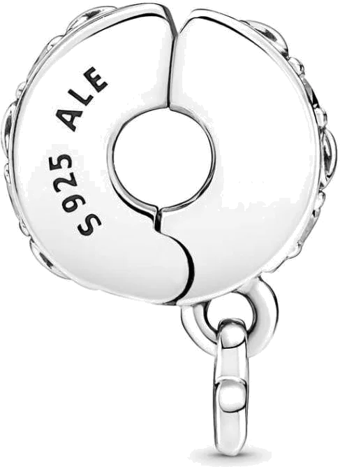 Charm Pandora Clip Pavé Ma Famille pour Toujours Argenté Pandora Moments vue 3