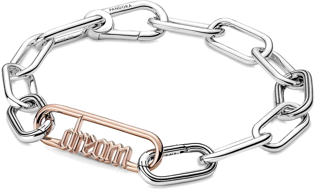 Link Métal doré à l'or rose fin 585/1000 Dream Pandora ME vue 2