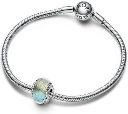 Charm Pandora Plume Recourbée et Murano Multicolore vue 3