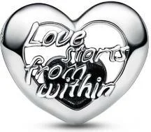 Charm Pandora Ajouré Cœur et Inscription vue 2