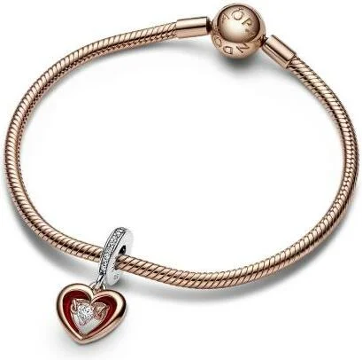 Charm Pandora Pendant Bimatière Cœur Lumineux vue 3