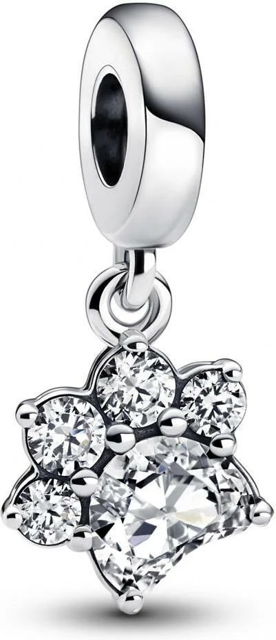 Charm Pandora Pendant Argenté Empreinte de Patte Scintillante