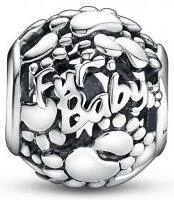 Charm Pandora Cœurs et Empreintes de Pattes Fur Baby Argenté vue 2