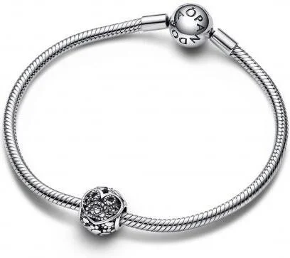 Charm Pandora Cœurs et Empreintes de Pattes Fur Baby Argenté vue 3