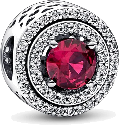 Charm Pandora Abyme de Cercles Scintillants Rouge Pandora Timeless Femme vue 2