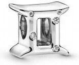 Charm Pandora argent Zodiaque Gemeaux Signe Astrologique vue 2