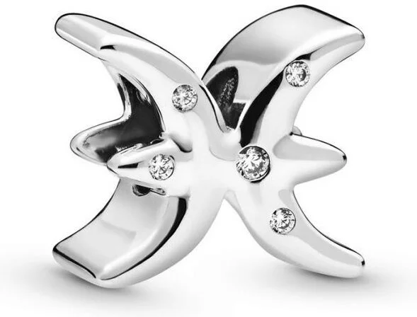 Charm Pandora argent Zodiaque Poisson Signe Astrologique