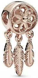 Charm Pandora Attrape-Rêves Spirituel Pandora Moments Métal doré à l’Or Rose fin 585/1000 vue 2