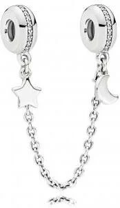 Charm Pandora Chaîne de Confort Demi-Lune et Étoile en Argent 925 - Réf. 797512CZ-05 - Pour Femme vue 2