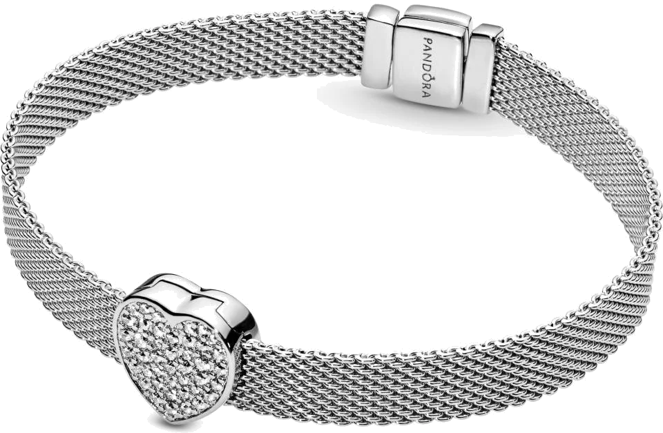 Charm Pandora Clip Cœur Pavé Pandora Timeless Argent 925/1000 vue 4