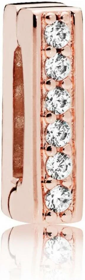 Charm Pandora Clip Scintillant Pandora Reflexions Métal doré à l’Or Rose fin 585/1000
