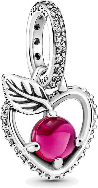 Pandora 399553C01 - Charm Disney Coeur Argent avec Pierre Rose Snow White pour Femme