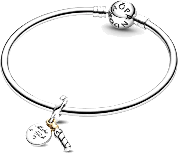 Pandora 799328C00 - Charm bougie d'anniversaire bicolore Make a Wish en argent 925 pour femme vue 3