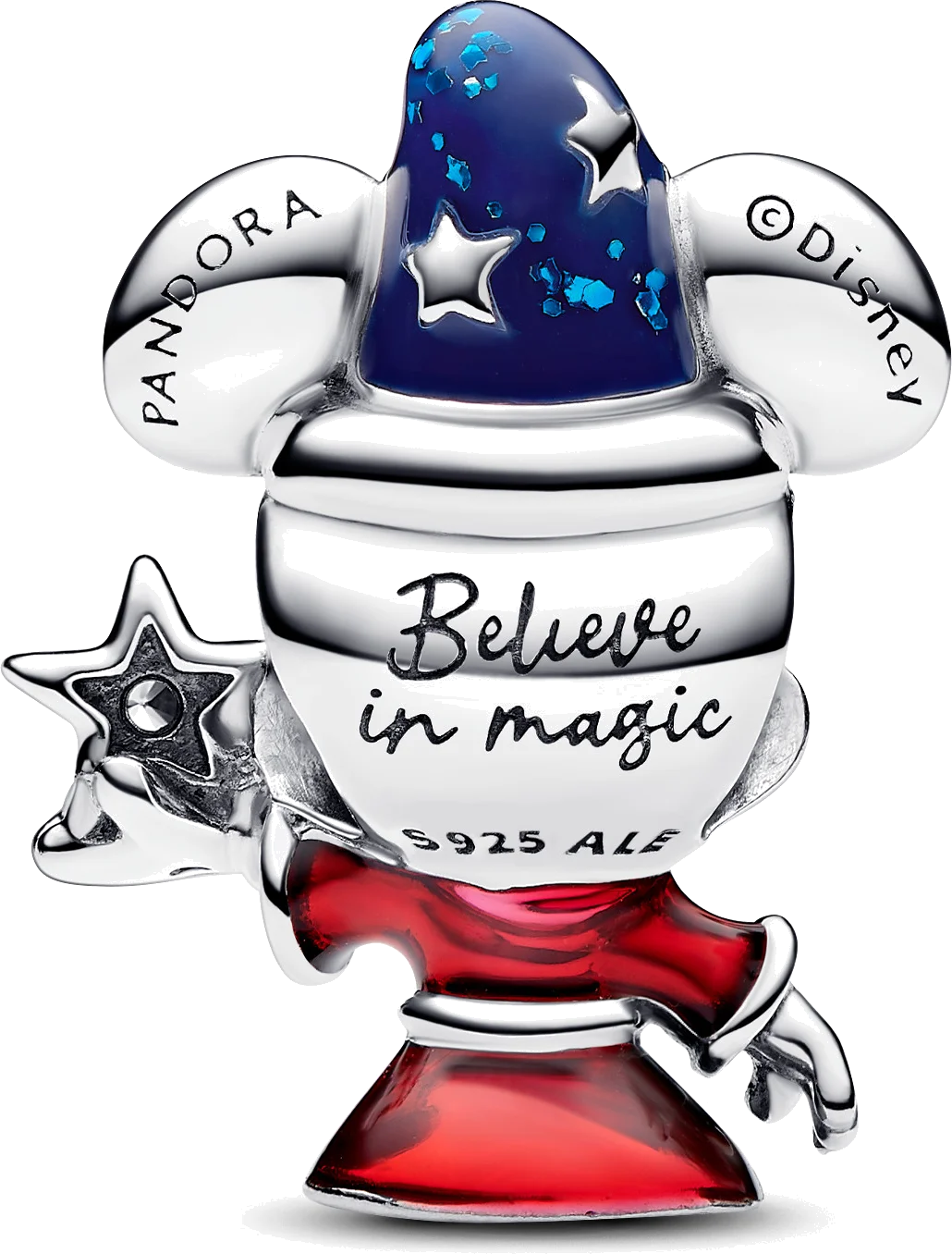 Breloque Pandora 792954C01 en argent 925, Mickey Apprenti Sorcier émaillé, unisexe vue 2