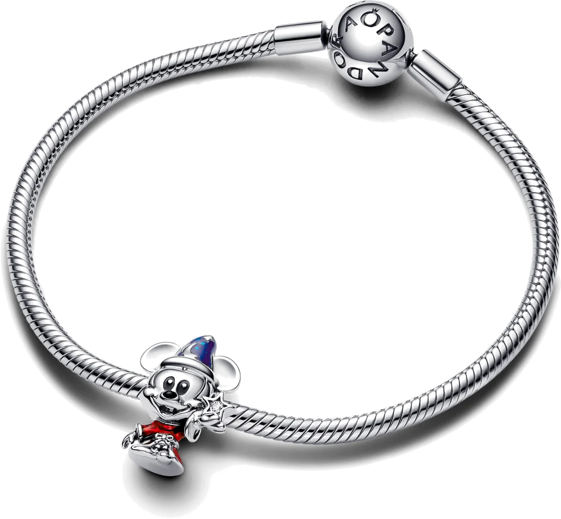 Breloque Pandora 792954C01 en argent 925, Mickey Apprenti Sorcier émaillé, unisexe vue 3