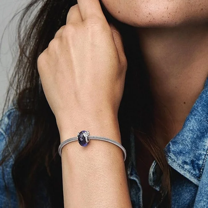 Pandora 792958C01 - Charm Mickey Magique en Verre de Murano Bleu pour Femme vue 4