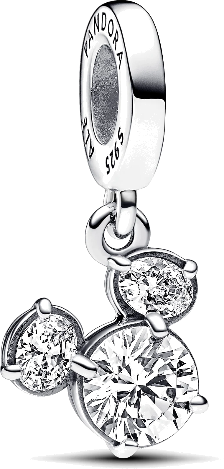 Pandora 793031C01 - Charm Pendentif Argent 925 Silhouette Mickey Scintillante - Femme