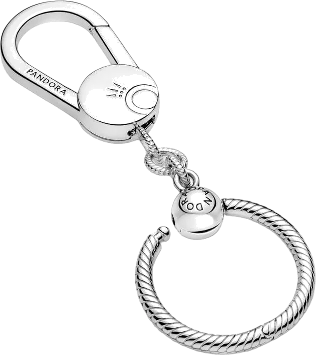 Porte-charms pour sac en argent 925 Pandora, forme cœur - Réf. 399567C00