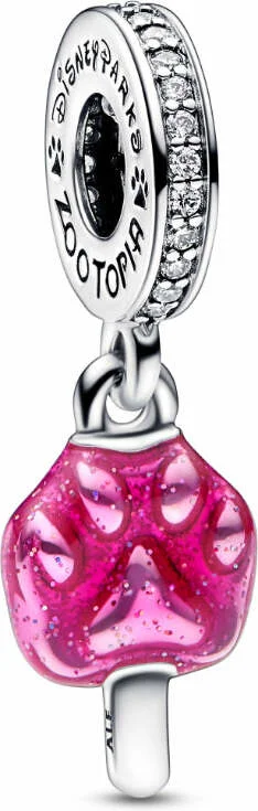 Charm Pandora Disney Zootopia Pawpsicle en argent 925 rose - Réf. 112170 - Unisexe