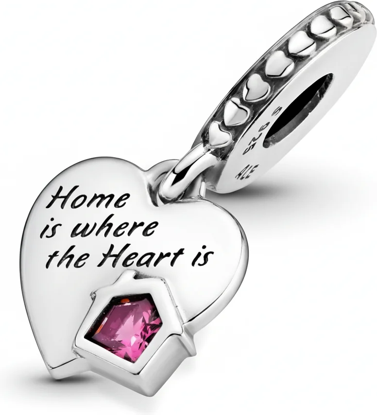 Charm Pandora Cœur Ma Maison Adorée en Argent 925 - Réf. 799324C01 - Unisexe vue 2
