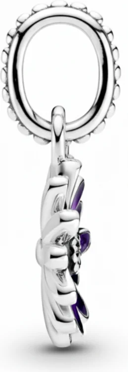 Charm Pandora Moments Marguerite Violet et Argent 798771C01 - Unisexe vue 2