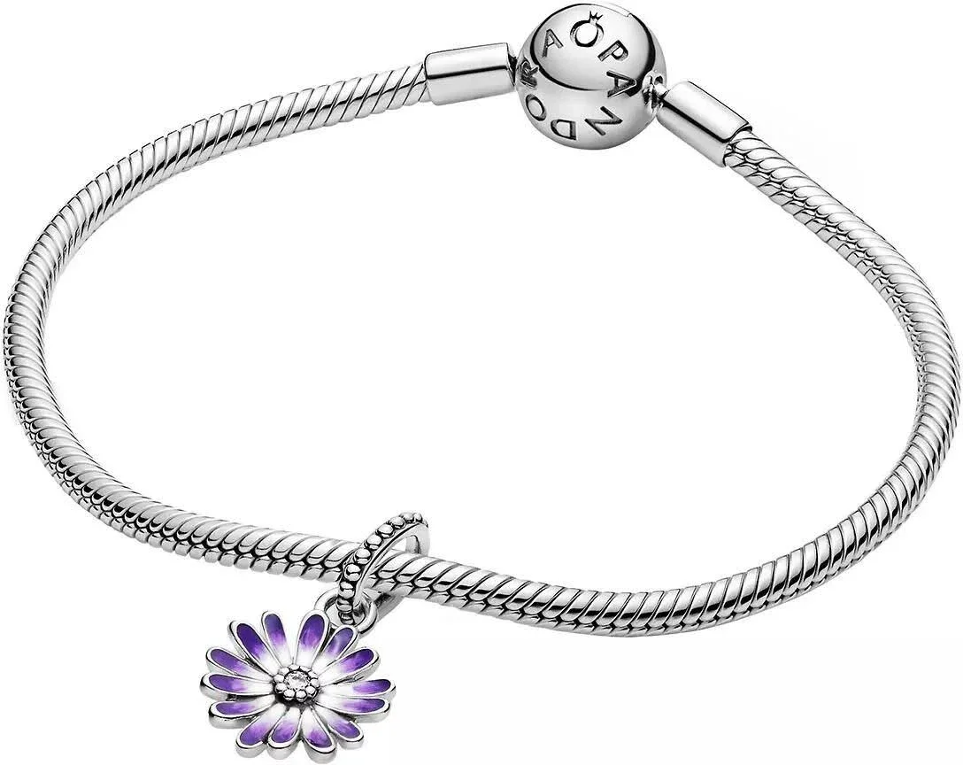 Charm Pandora Moments Marguerite Violet et Argent 798771C01 - Unisexe vue 4