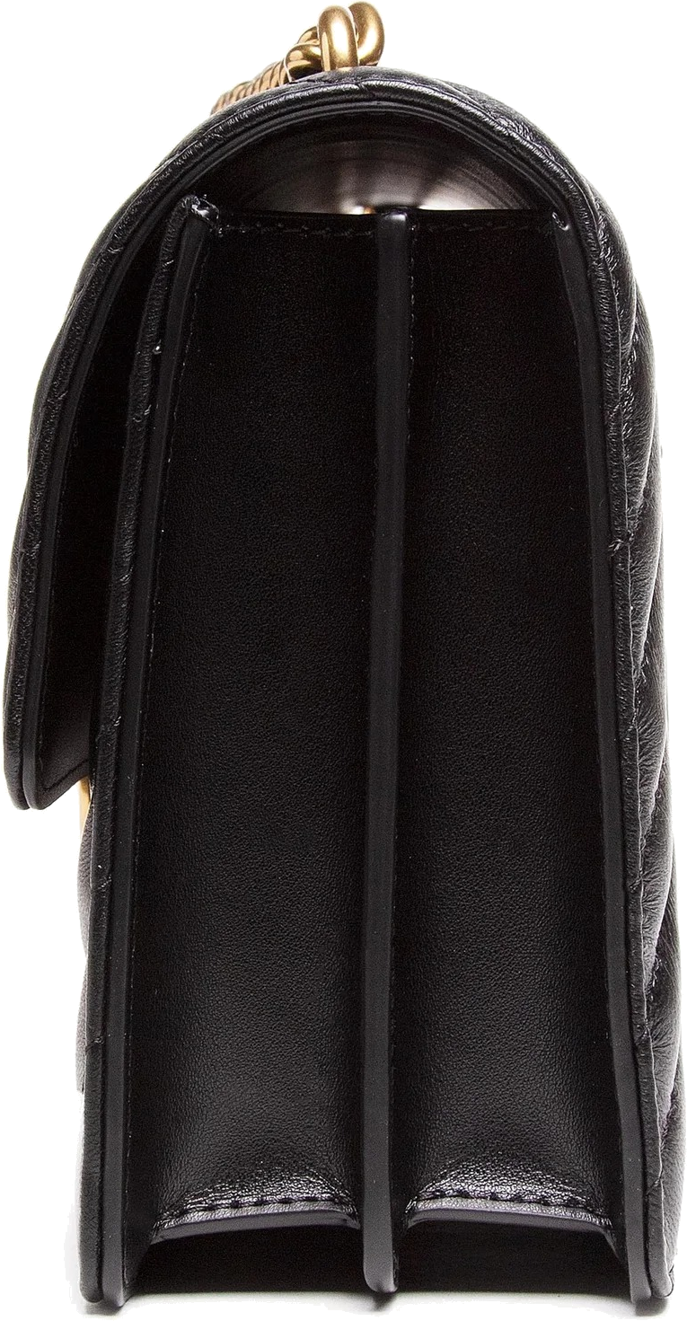 Sac bandoulière Pinko Love One Classic en cuir de vachette - Noir vue 5