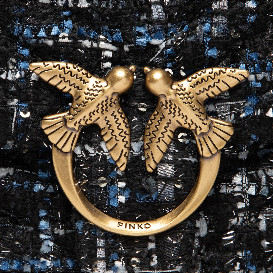 Sac à main Pinko Love Baby Puff Chevron Lux - Bleu vue 2