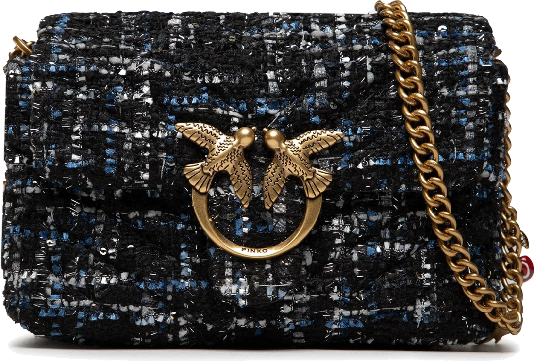 Sac à main Pinko Love Baby Puff Chevron Lux - Bleu vue 5