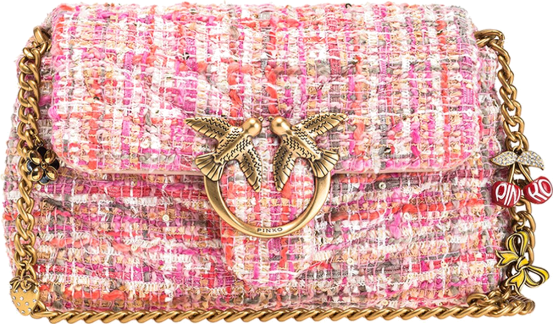 Sac à main Pinko Love Baby Puff Chevron Lux - Rose vue 2