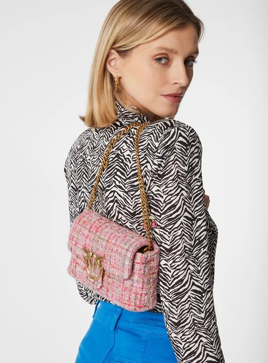 Sac à main Pinko Love Baby Puff Chevron Lux - Rose vue 5