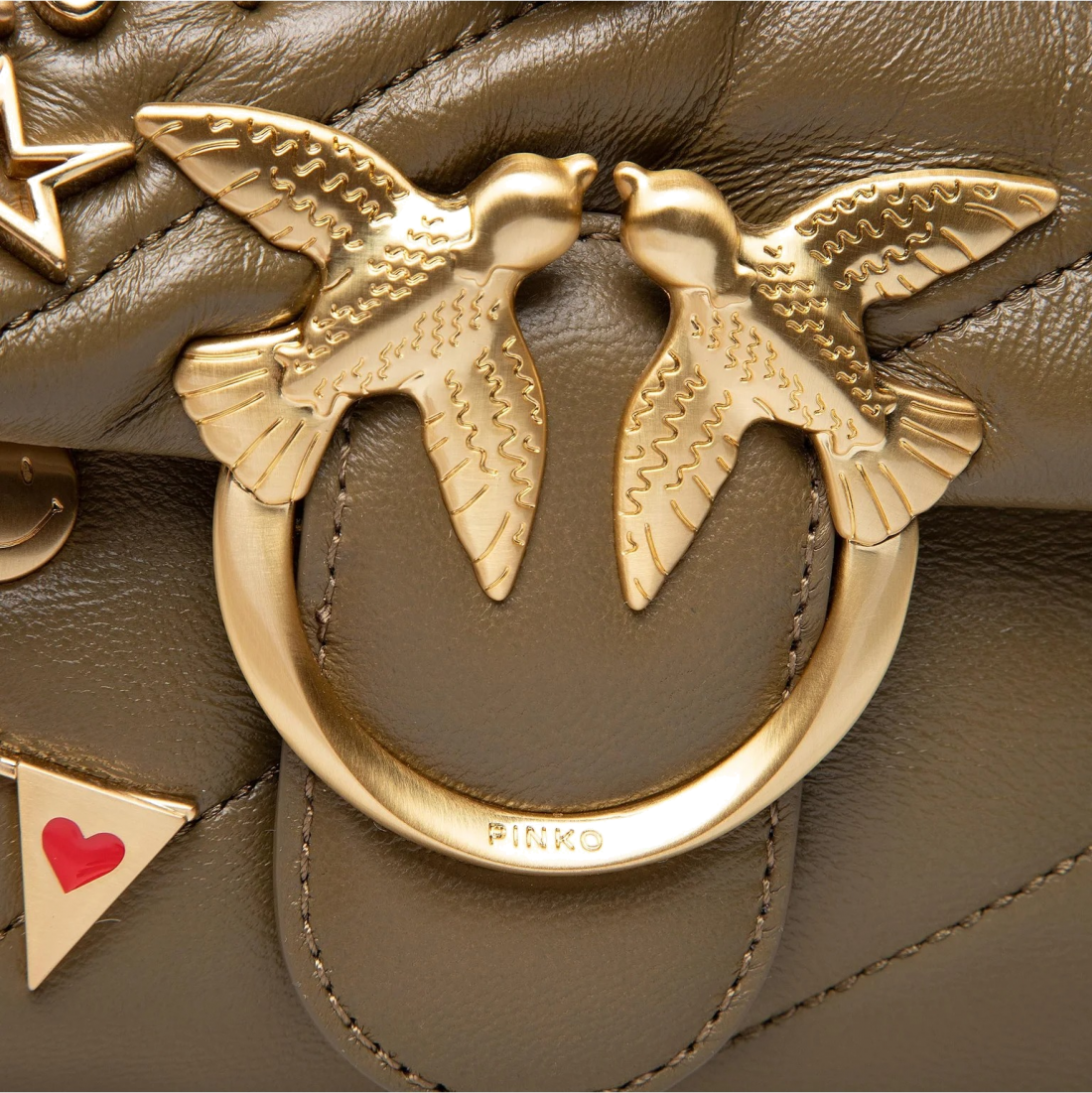 Sac à main Pinko Love Mini Puff Party - No Pinko No Party - Vert vue 4