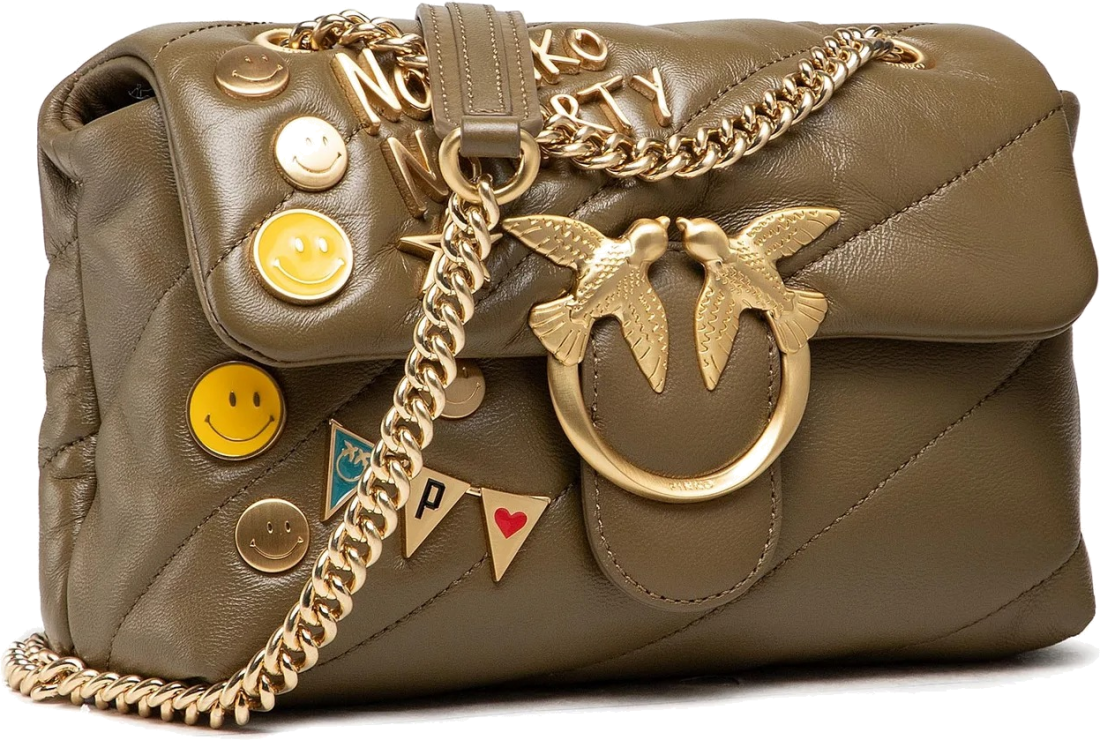 Sac à main Pinko Love Mini Puff Party - No Pinko No Party - Vert vue 5