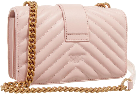 Sac à main bandoulière Pinko Love One Mini en cuir - Rose vue 2
