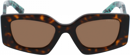 Lunettes de soleil Prada PR 15YS 2AU06B en acétate - Vert vue 2