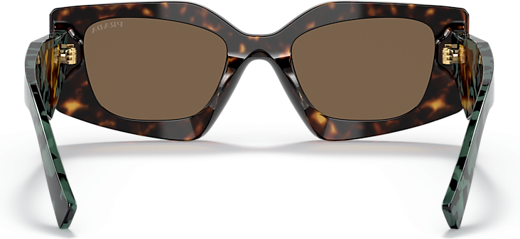 Lunettes de soleil Prada PR 15YS 2AU06B en acétate - Vert vue 4