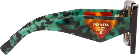 Lunettes de soleil Prada PR 23YS en acétate - Vert vue 2