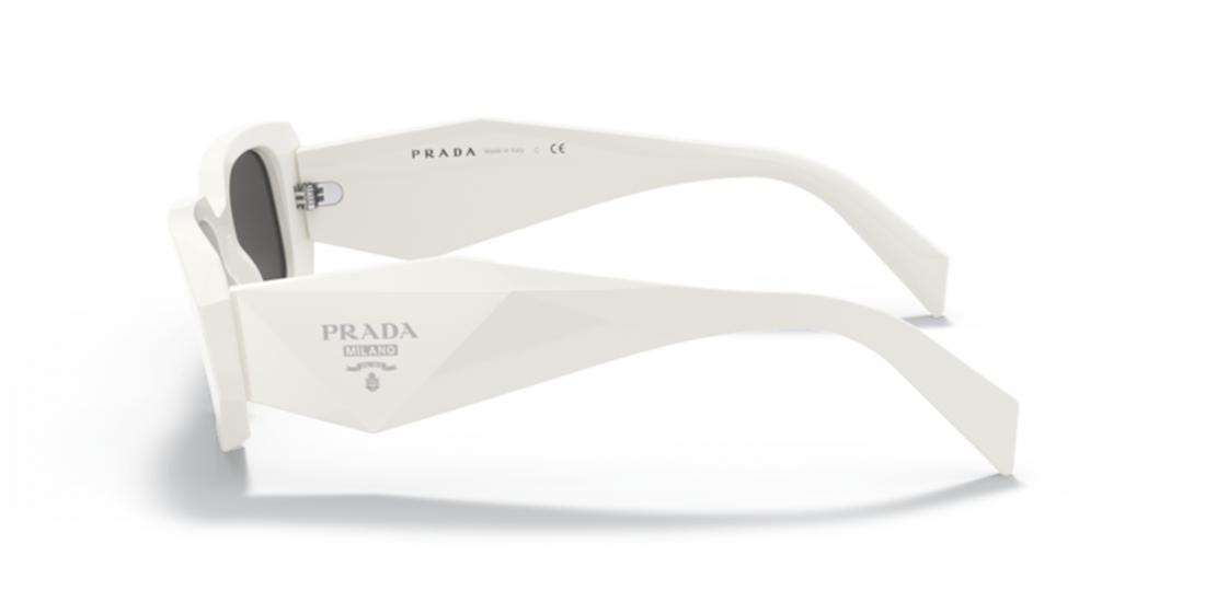 Lunettes de soleil Prada Symbole PR 17WS forme rectangulaire - Blanc vue 2