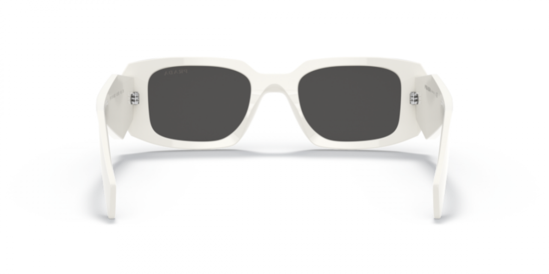 Lunettes de soleil Prada Symbole PR 17WS forme rectangulaire - Blanc vue 3