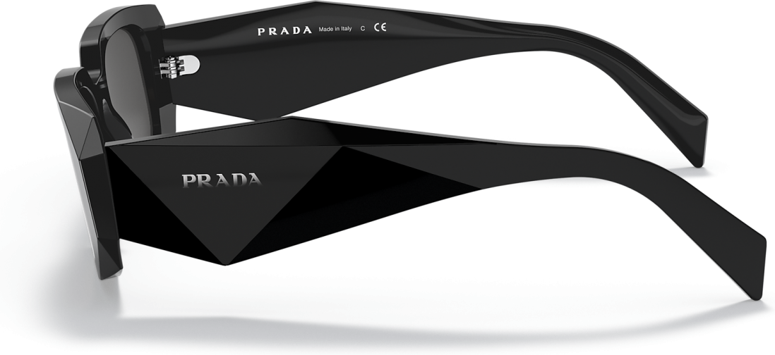 Lunettes de soleil Prada Symbole PR 17WS forme rectangulaire - Noir vue 3