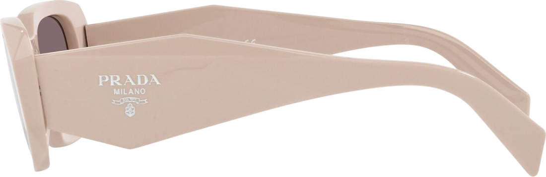 Lunettes de soleil Prada Symbole PR 17WS forme rectangulaire - Beige vue 4