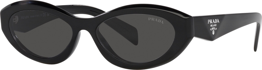 Lunettes de soleil Prada Symbole PR 26ZS Ovales en acétate - Noir vue 4