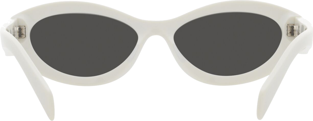 Lunettes de soleil Prada Symbole PR 26ZS Ovales en acétate - Blanc vue 2