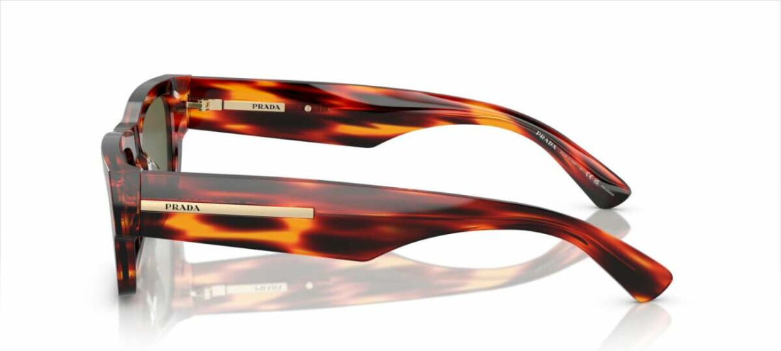 Lunettes de soleil Prada PR A03S en acétate - Havana - Marron vue 2