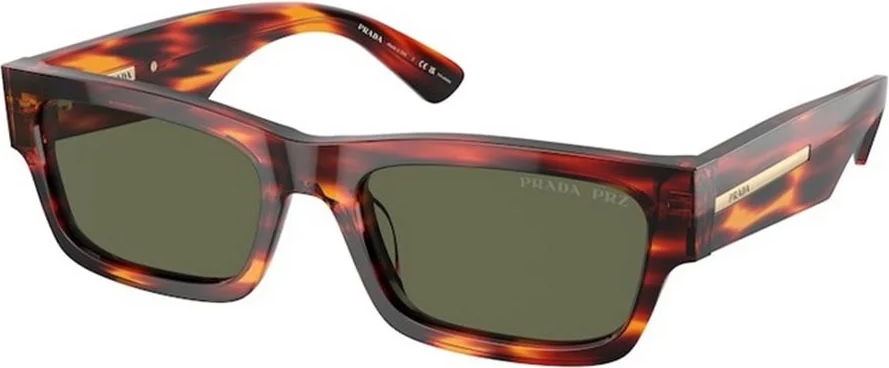 Lunettes de soleil Prada PR A03S en acétate - Havana - Marron vue 3