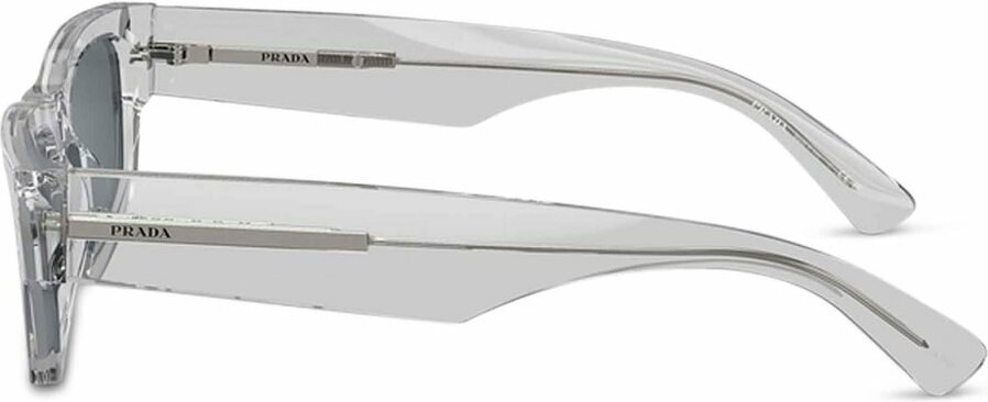 Lunettes de soleil Prada PR A03S en acétate - Gris vue 2