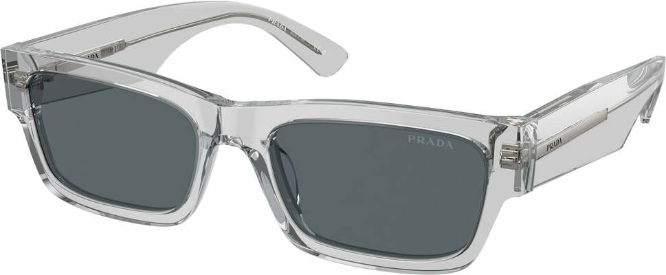 Lunettes de soleil Prada PR A03S en acétate - Gris vue 3