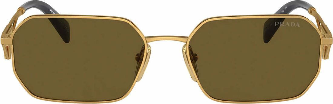 Lunettes de soleil Prada PR A51S monture métal - Or vue 3