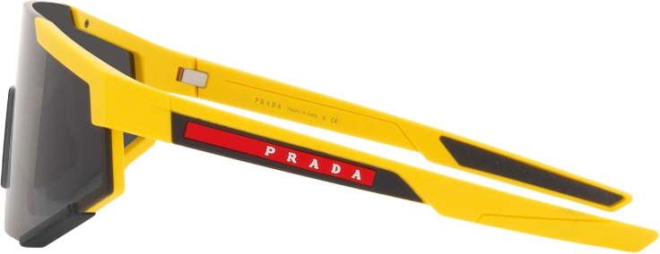 Lunettes de soleil masque Prada Linea Rossa SPS04W - Jaune vue 3
