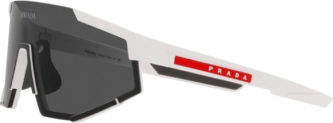 Lunettes de soleil masque Prada Linea Rossa SPS04W - Blanc vue 3